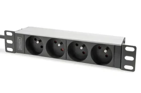 Digitus 10" hliníková zásuvková lišta / PDU / 1U / SCHUKO - 4x CEE 7/5 / 16 A / 4000 W (DN-95418-FR)