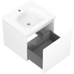 MEXEN/S - Orio koupelnová skříňka 50 cm s umyvadlem Vela, 1 šuplík, bílá mat 91A10-05047-1-BF01-W23M01