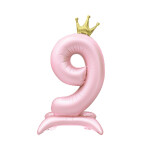 Číslo stojící 82CM růžová s korunkou 09 (vzduch) - Albi