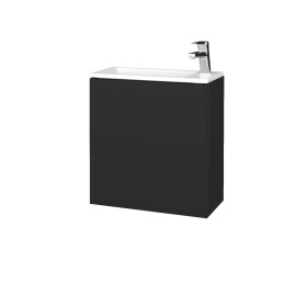 Dřevojas - Koupelnová skříňka VARIANTE SZD 50 umyvadlo Zoom - N03 Graphite / N03 Graphite / Pravé 339234P