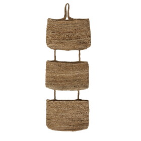 House Doctor Úložné závěsné košíky Ramla Natural, přírodní barva, textil