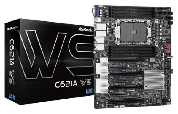 ASRock C621A WS / Základní deska / LGA 3647 / C621 / 2x CPU / DDR4 256GB / 10x SATA / ATX (90-MXBGU0-A0UAYZ)