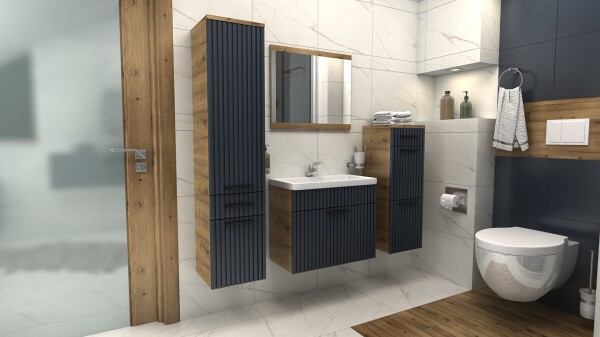 FRONTI Koupelnová sestava TERNI A grafit mat + dub artisan