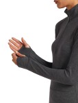 Dámské merino tričko s dlouhým rukávem ICEBREAKER Wmns 260 ZoneKnit LS Half Zip, Jet Heather velikost: XL