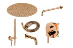 REA - Podomítková koupelnová sada LUNGO Copper + BOX REA-P7998