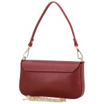 Luxusní dámská kožená kabelka na rameno Zinta, červená