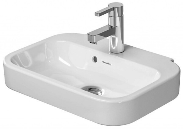 DURAVIT - Happy D.2 Umývátko 50x36 cm, s přepadem, s otvorem pro baterii, bílá 0709500000