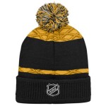 Outerstuff Dětská zimní čepice Boston Bruins NHL Puck Pattern Cuffed Pom
