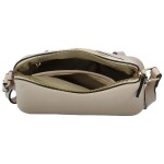 Trendy dámská koženková crossbody kabelka Dagoma, krémová