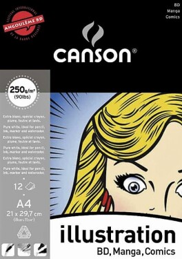 Canson ILLUSTRATION blok A4 250g,12 listů
