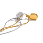 Dámský náhrdelník s tygřím okem Liora Gold - chirurgická ocel, Zlatá 42 cm + 5 cm (prodloužení)