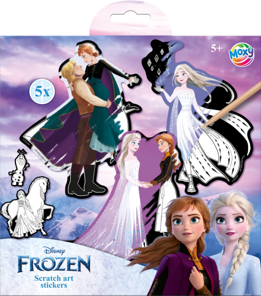 Vyškrabávací obrázky Ledové království - samolepky 5 ks - Craft Creative