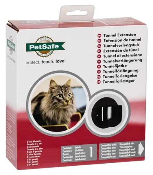 PETSAFE Přídavný tunel pro Smart dvířka s mikročipem hnědý / Tunel / +50 mm hloubky