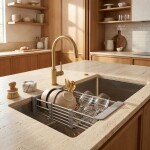 REA - Teleskopický odkapávač na dřez P14487A Grey HOM-09974