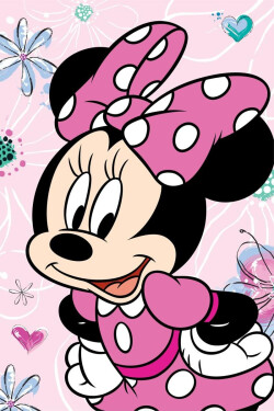 Mikroflanelová deka - Minnie "Flowers"