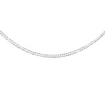 LUNICA Stříbrný řetízek KERB 45cm 0019 Ag 925; ≤2,1 g.