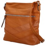 Stylová dámská koženková crossbody kabelka Felici, hnědá