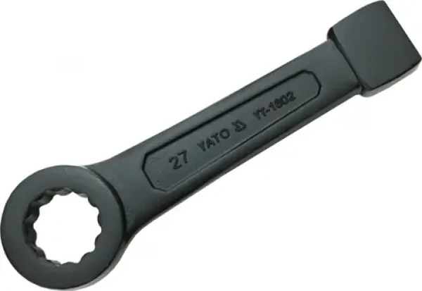 YATO Klíč maticový očkový rázový 27 mm / Klíč maticový očkový rázový / AS-DRIVE / CrV ocel / 185 mm (YT-1602)
