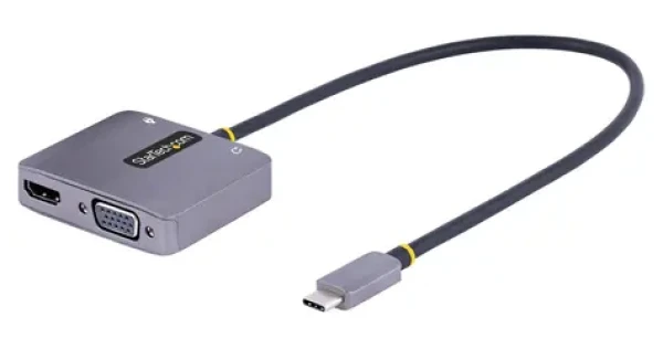 StarTech adaptér USB-C na HDMI šedá / Adaptér / 4K / 100W PD / Audio 7.1 (122-USBC-HDMI-4K-VGA)