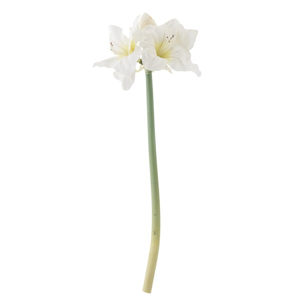 Bloomingville Umělá květina Amaryllis White 74 cm, bílá barva, plast