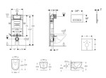 GEBERIT - Kombifix Set předstěnové instalace, klozetu Oudee a sedátka softclose, tlačítko Sigma50, chrom/alpská bílá SANI15CA3123
