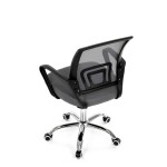 Dětská židle, výškově nastavitelná, šedá síťovina, KA-L103 GREY