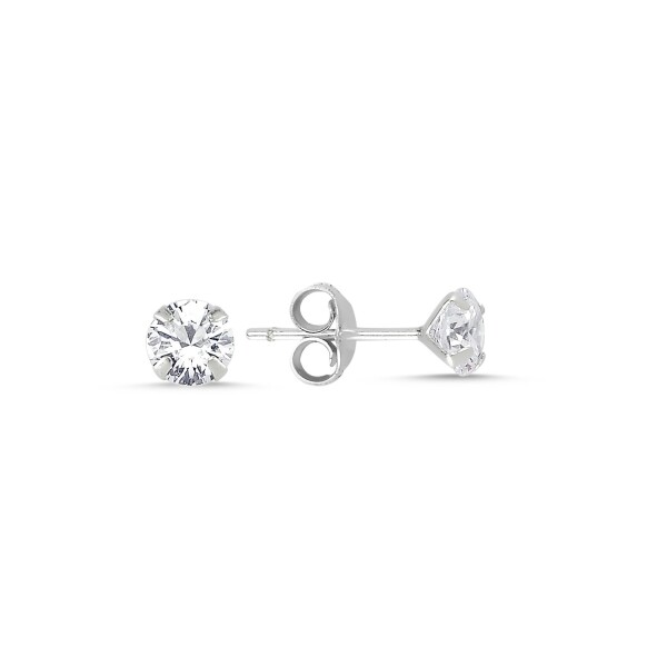 LUNICA Stříbrné náušnice ZIRKON 5mm 0465