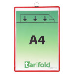 Djois rámeček s kapsou a očkem, A4, otevřený shora, červený, 5 ks