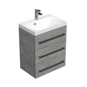 Koupelnová skříňka s umyvadlem SAT Cube Way 60x76,5x40 cm beton CUBE2603BE CUBE2603BE