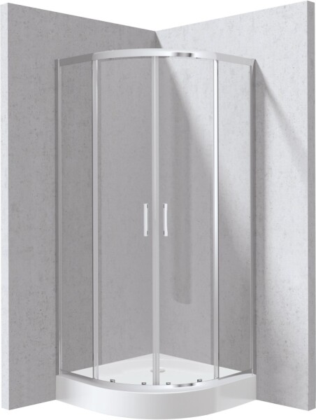 DEANTE - Funkia Evo čtvrtkruhový kout s vaničkou, 80x80 cm KYPZ0088P