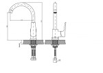 INVENA - Dřezová baterie DOKOS bílá/chrom BZ-19-002-V