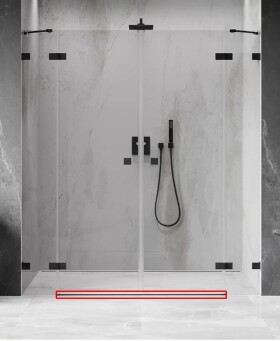 MEXEN - LUNAR prahová lišta rovná 200 cm černá 830-03-70