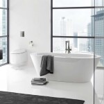 GROHE - Essence Vanová baterie do podlahy, kartáčovaný tmavý grafit 23491AL1