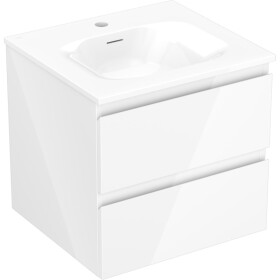 MEXEN/S - Orio koupelnová skříňka 50 cm s umyvadlem Vela, 2 zásuvky, bílá lesk 91A10-05047-2-BFF00-W23M00