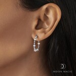 Royal Fashion stříbrné náušnice GU-DR23088E-SILVER-MOONSTONE-OPAL-TOPAZ