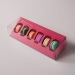 Cake star Elegantní krabička na makronky růžová 23x9,8cm na 6ks