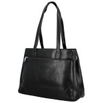 Trendy dámská koženková kabelka na rameno Remiga, černá