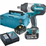 Makita DTW1001RTJ / Aku Rázový utahovák 3|4 / 18V / 2x5.0Ah / Li-ion / 1800 ot-min / 2200 úderů-min / 1050 Nm (DTW1001RTJ)