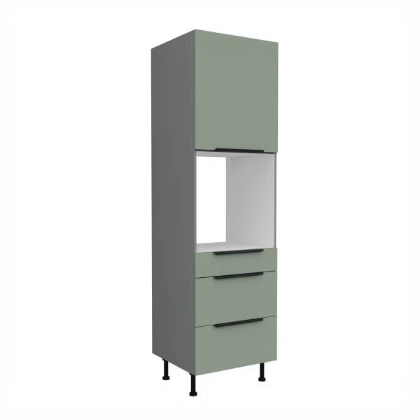 Vysoká skříňka pro vestavnou troubu Aria ANT 60 DPS-210 3S 1F - Premium Box Barva korpusu: Antracit, Barva dvířek: SA - Aquamarine AFM