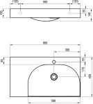 RAVAK - Lite Umyvadlo 80x45 cm, bez přepadu, otvor pro baterii, bílá XJXL1280001