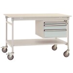 Manuflex LD1113.6011 ESD ESD pracovní stůl UNIDESK s kaučuk deska, rezedově zelená RAL 6011, Šxhxv = 2000 x 800 x 720-73