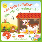Kulaté samolepky Kde bydlí zvířátka? / Kde bývajú zvieratká? - zelený sešit /zošit