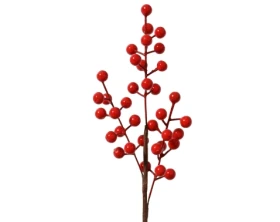 Umělá větvička Červené bobule, 38 cm