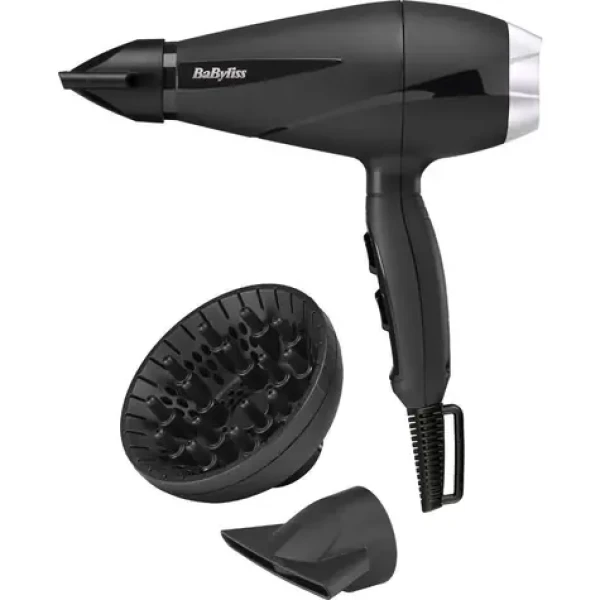 BaByliss 6710DE / Vysoušeč vlasů / 2100 W / 2 teploty / 2 rychlosti / 105 km/h / ionizér / difuzér (6710DE)