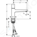 HANSGROHE - Metropol Umyvadlová baterie Select 100 s výpustí Push-Open, chrom 32570000