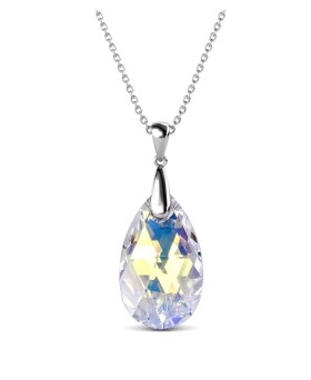Elenys Drop – Swarovski® pozlacený náhrdelník s krystaly 18K bílé zlato