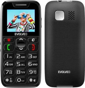 EVOLVEO EasyPhone XO + stojánek černá / 1.8" / SOS / Bluetooth / microSDHC (EP-501-BK)