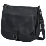 Trendy dámská koženková crossbody kabelka Gertha, tmavě modrá