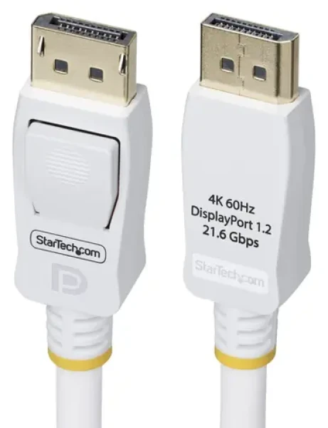 StarTech DisplayPort kabel bílý / Kabel / DP-DP / 1,8 m / 4096x2160 / 240Hz / VESA certifikovaný (DP12-CABLE-6FTW)