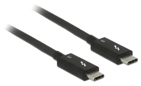 DeLock Thunderbolt 3 USB-C černá / Kabel / 0,5 m / 40 Gb/s / 100 W (84844)